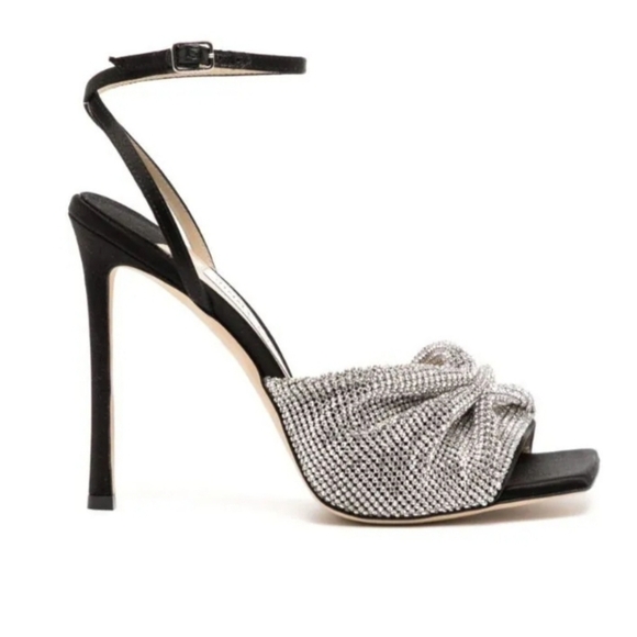 Jimmy Choo Shoes - JIMMY CHOO Naria 115mm Crystal-Embellished Sandals SZ 11